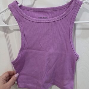 Wild Fable Purple Ribbed Tank Top